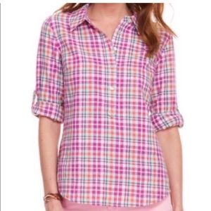 ❌SOLD❌VINEYARD VINES Palmetto plaid popover shirt 10